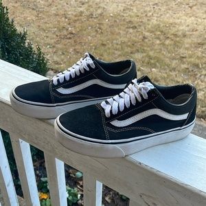 Black platform vans